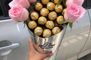 Прикольные букеты для женщин