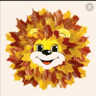 Осенняя поделка лев