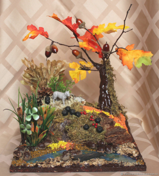 Поделка осенняя из природных материалов