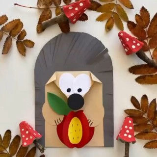 Осенняя поделка еж