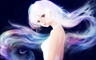 Девушка с белыми волосами арт