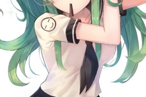 Зеленоволосая девушка