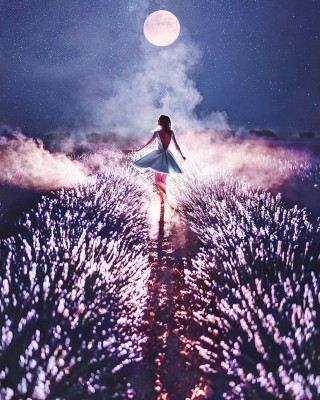 Девушка под луной
