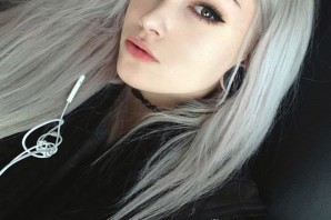 Белые волосы красные глаза