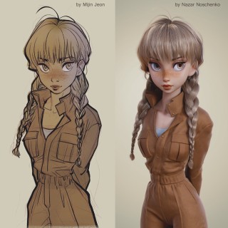 Аниме косички