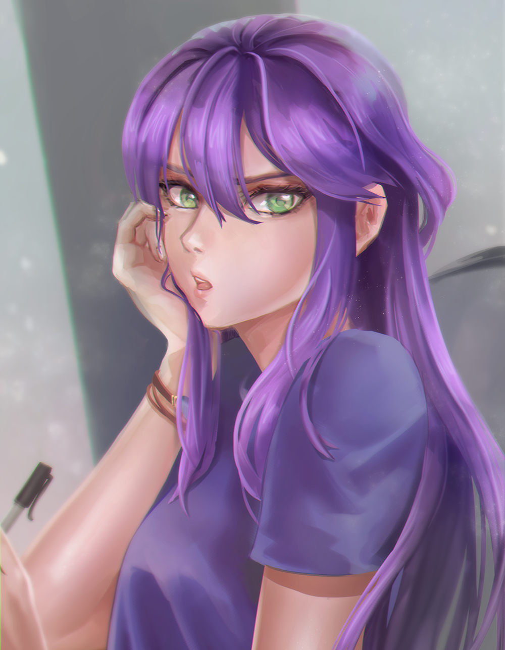 Девушка с фиолетовыми волосами арт - фото и картинки: 29 штук
