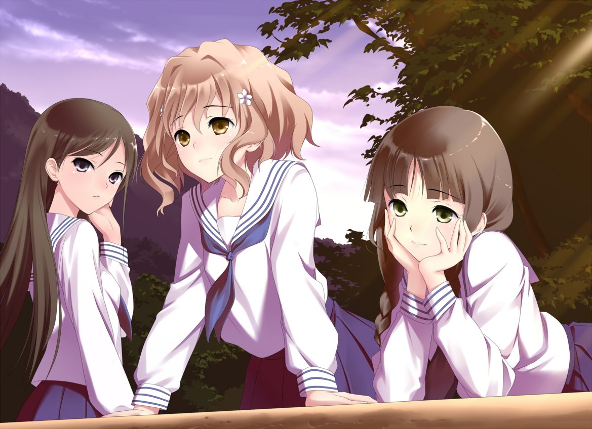 3 девочки 2 глава. Hanasaku Iroha.