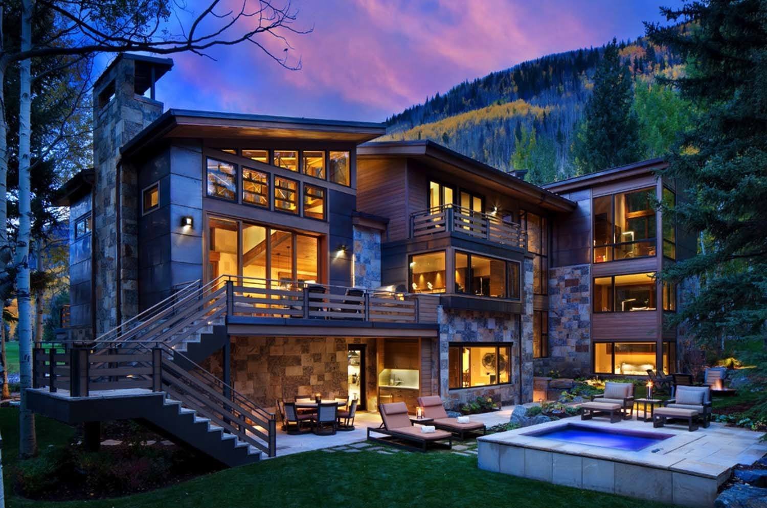 Most beautiful homes. Особняк Шале Колорадо. Резиденция Фрейзера Канада. Особняк штат Монтана. Южнокорейский Walden House.
