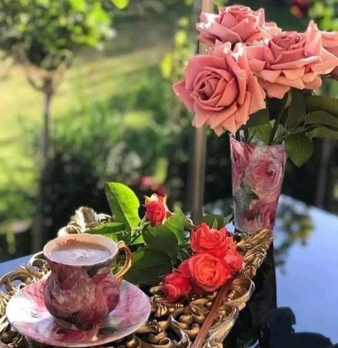 красивые картинки чашка кофе и цветы