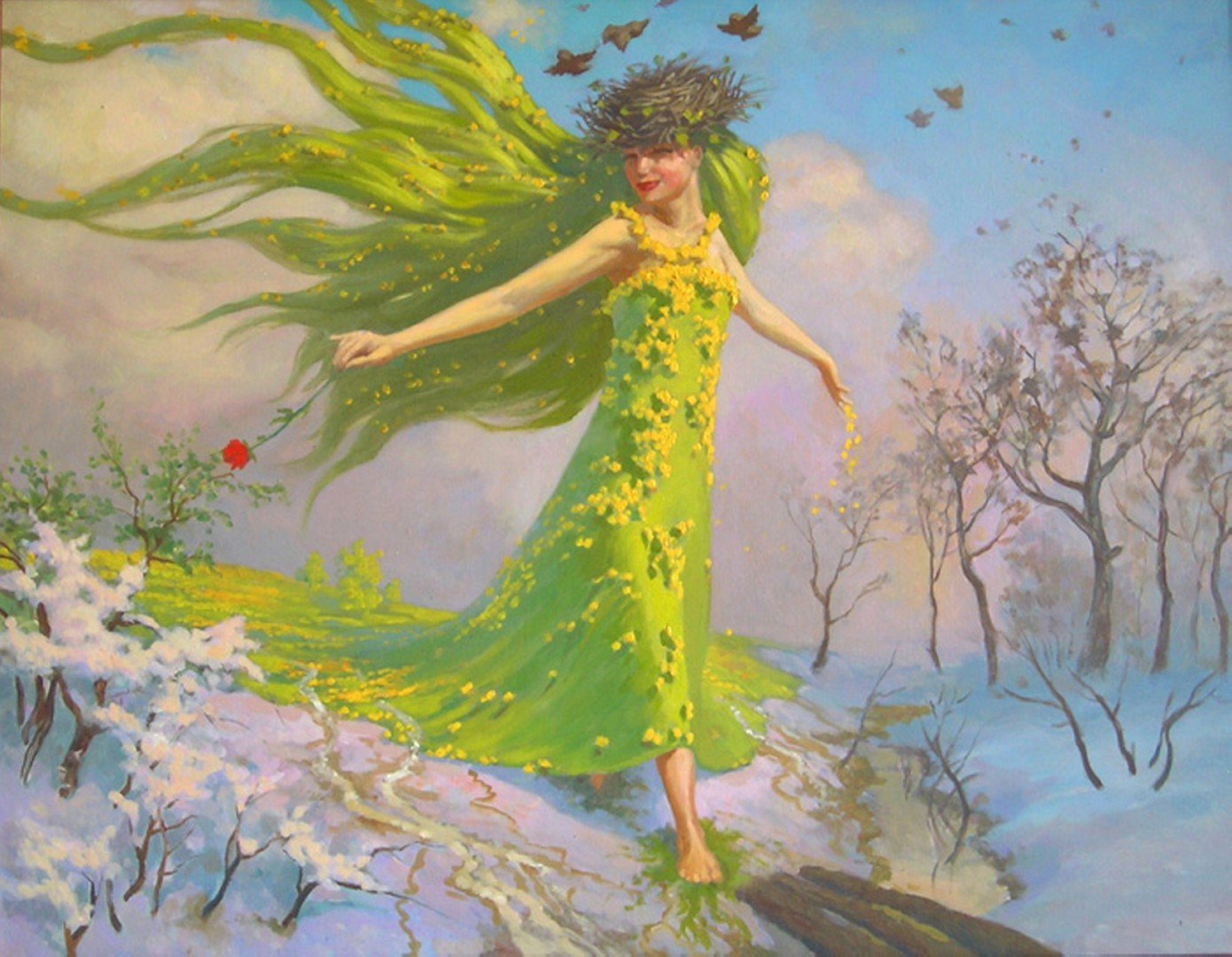 Образ весны в произведениях художников. Рут Сандерсон Фея весны. Остара богиня весны.