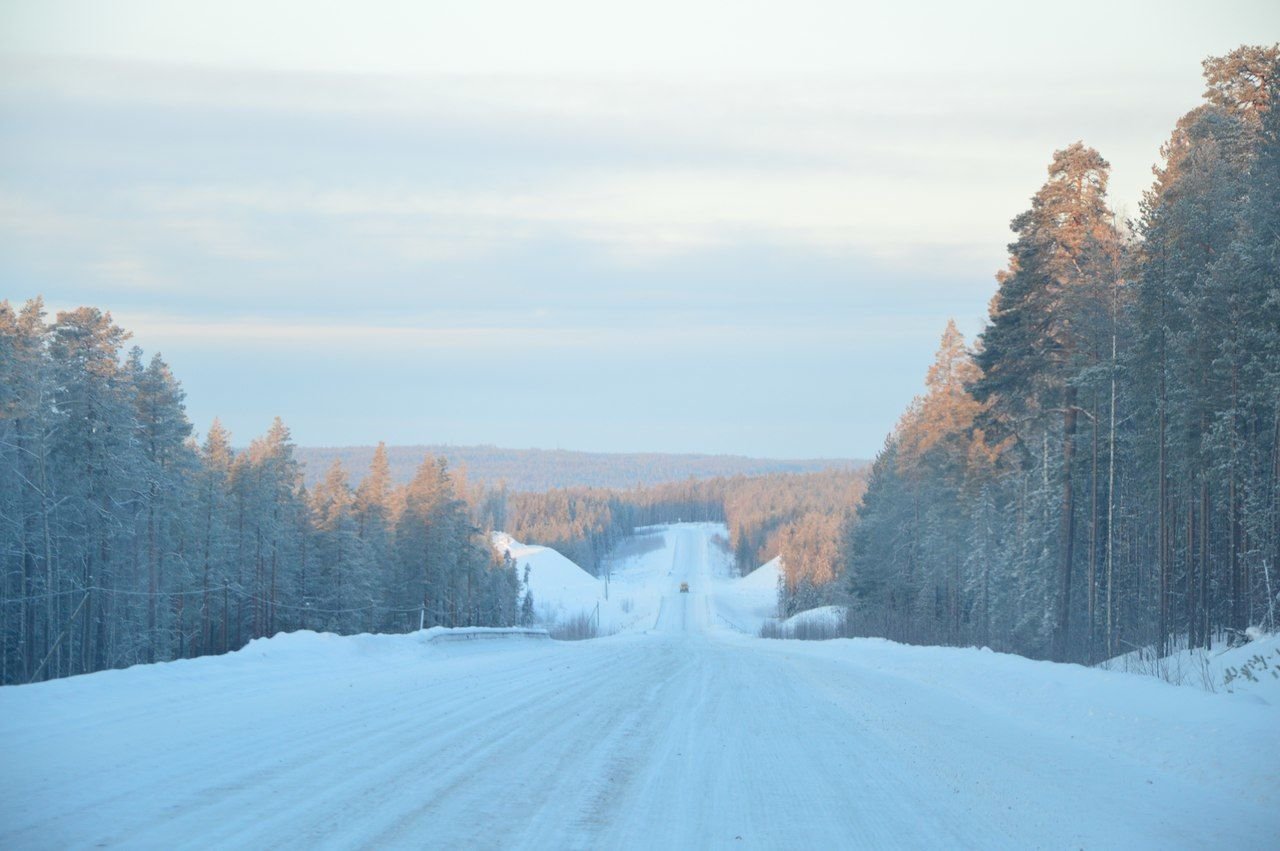 Сортавала дорога зимой