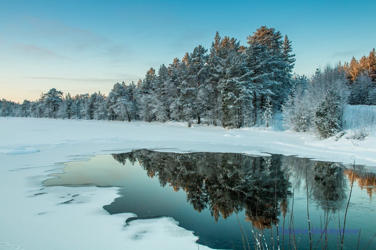 Природа Карелии Петрозаводск зима