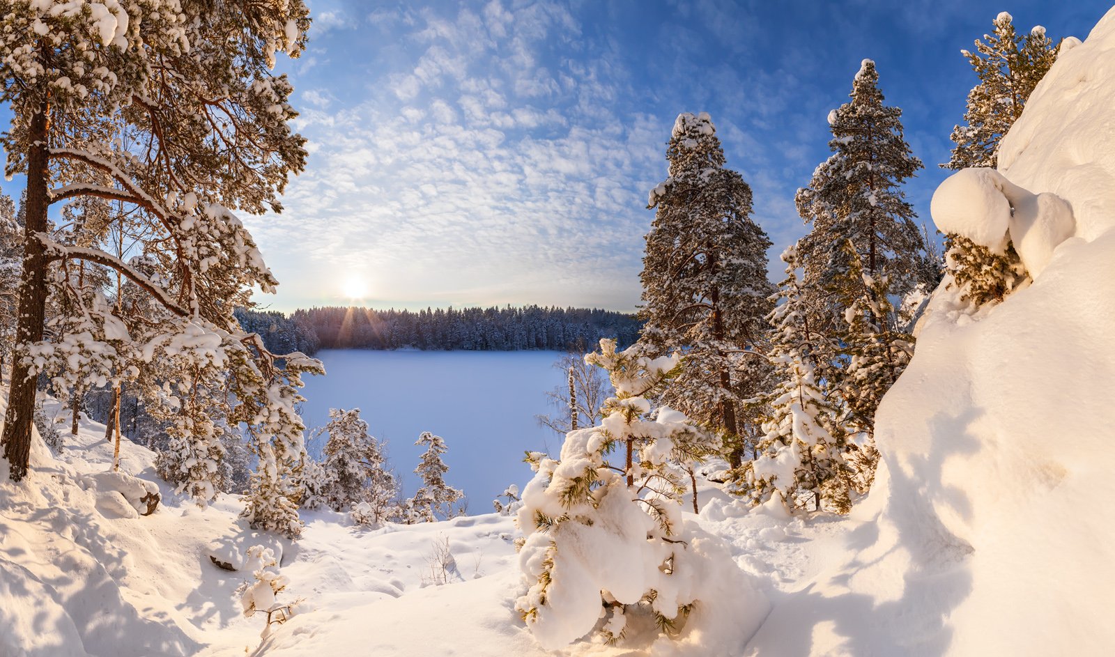 Ястребиное озеро Ленинградская область зимой