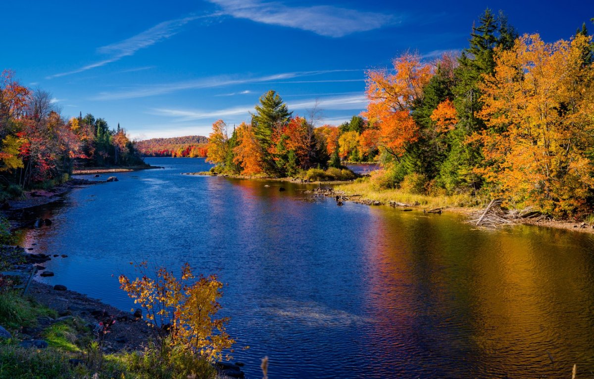 Осенний пейзаж с рекой