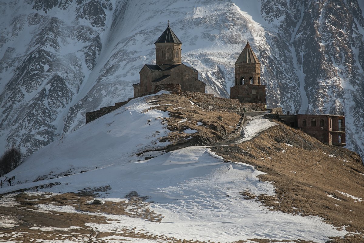Грузия Казбеги зима