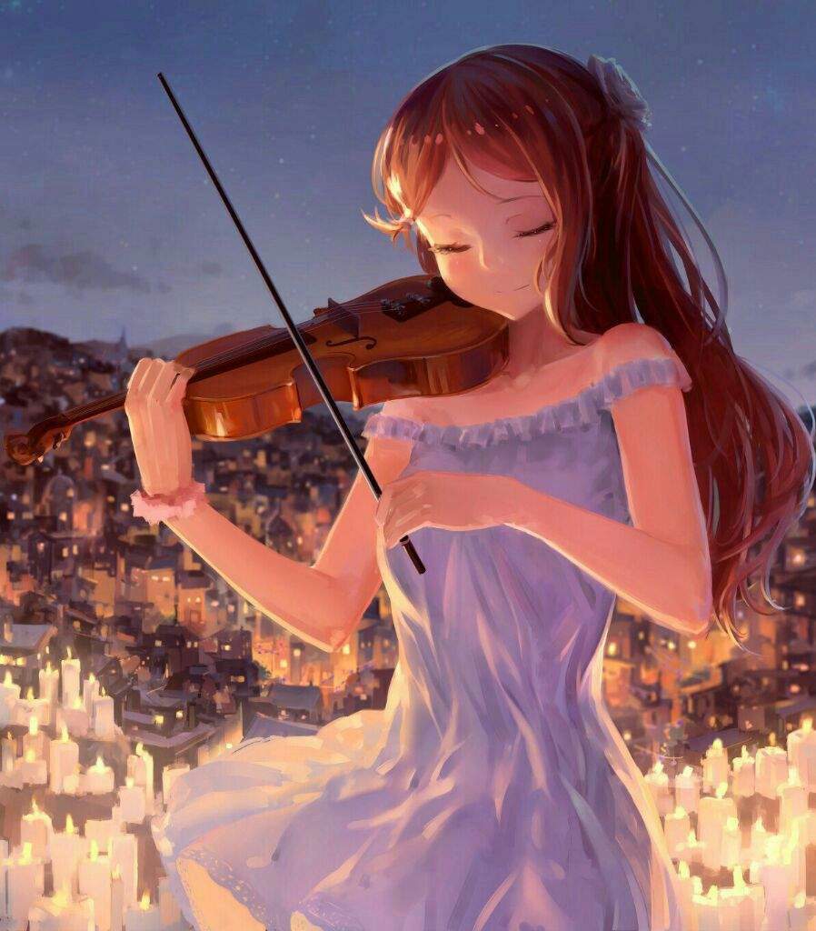 Девушка со скрипкой арт
