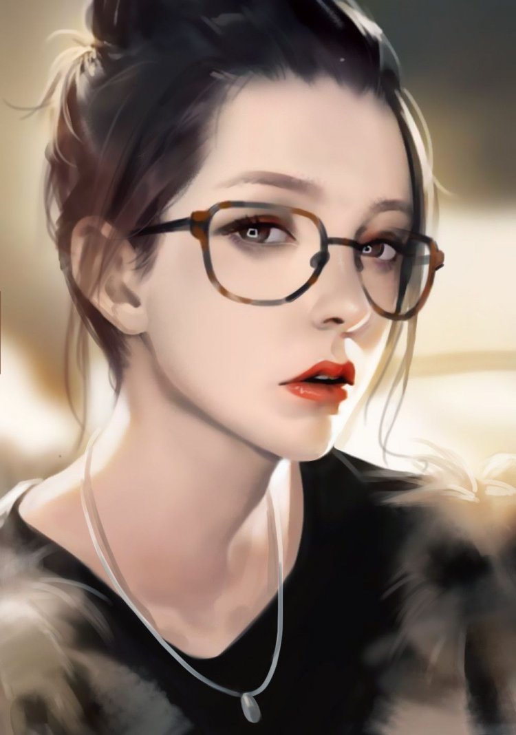 Женщина в очках арт