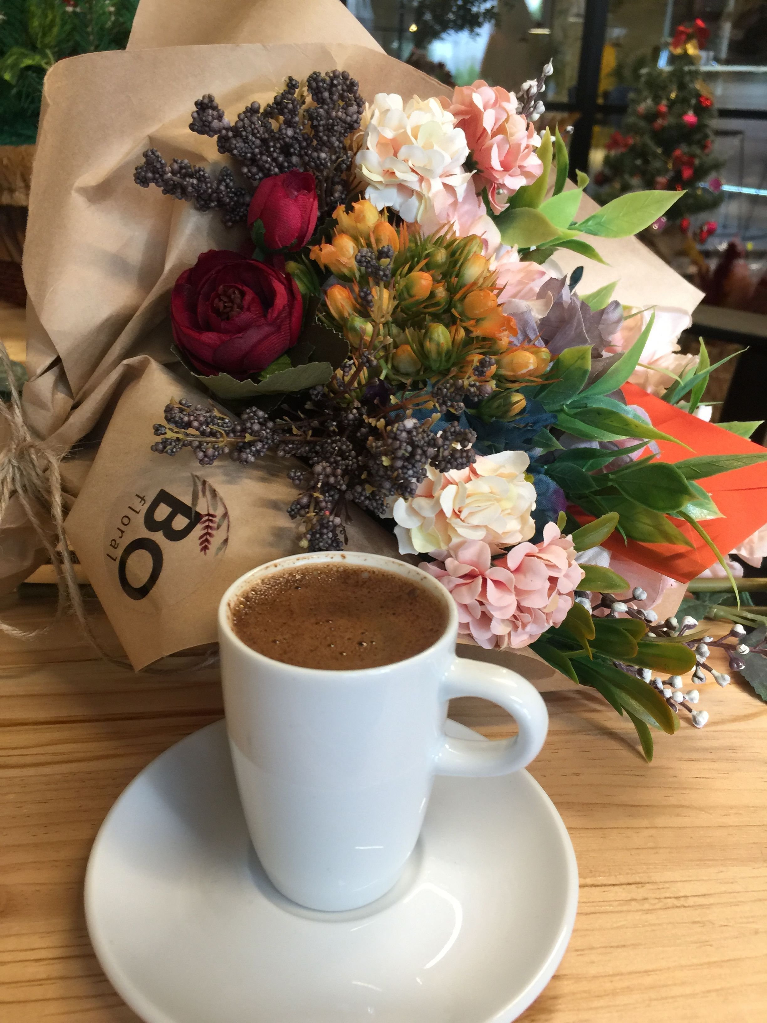 Красивые фото кофе с цветами и кофе