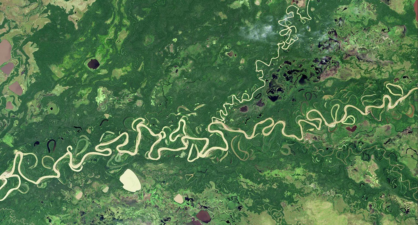 Река амазонка из космоса