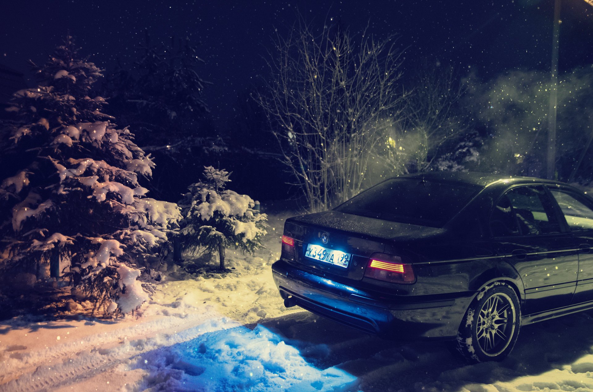 BMW e34 зима
