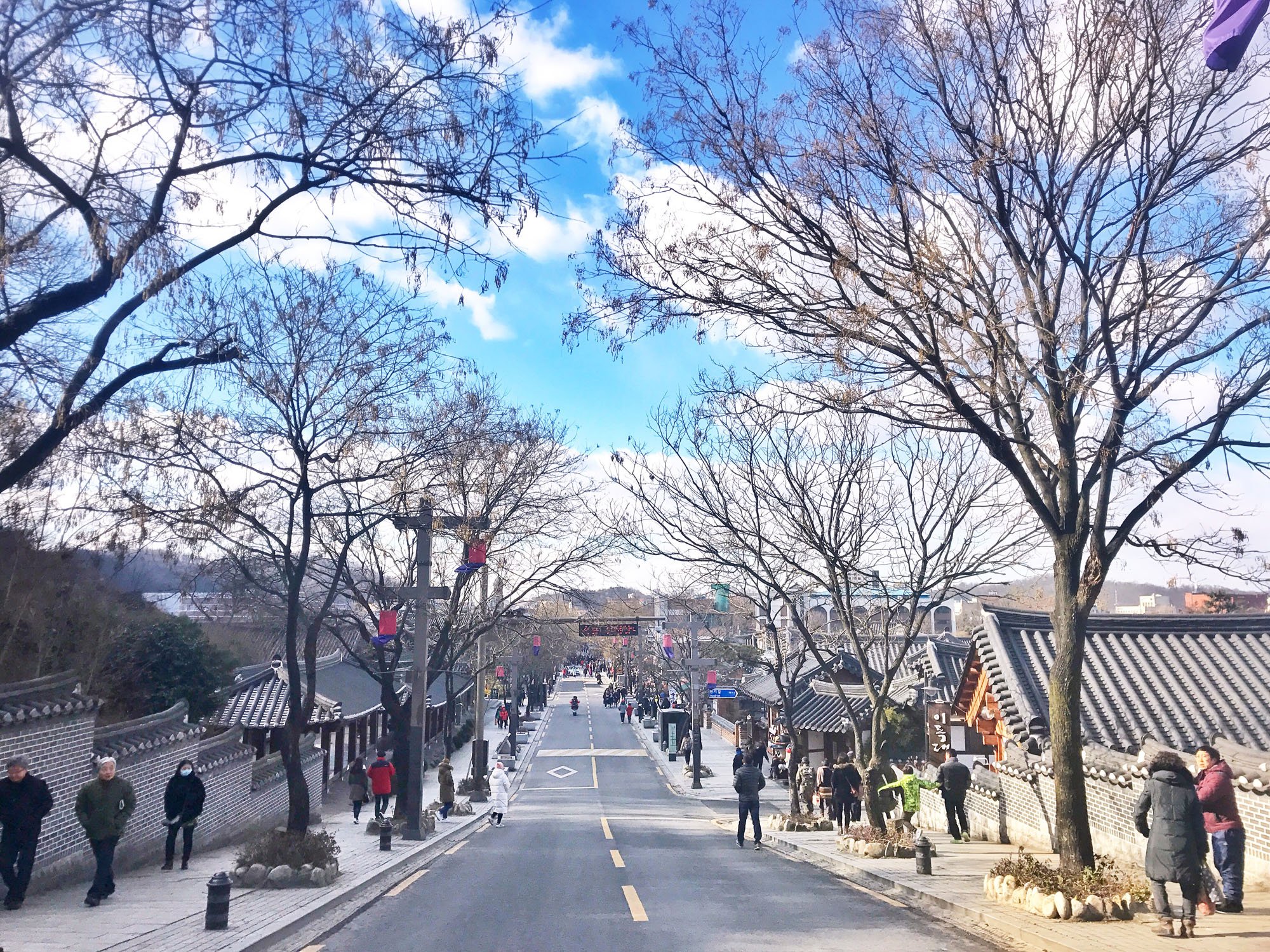 Сеул Южная Корея улицы зимой