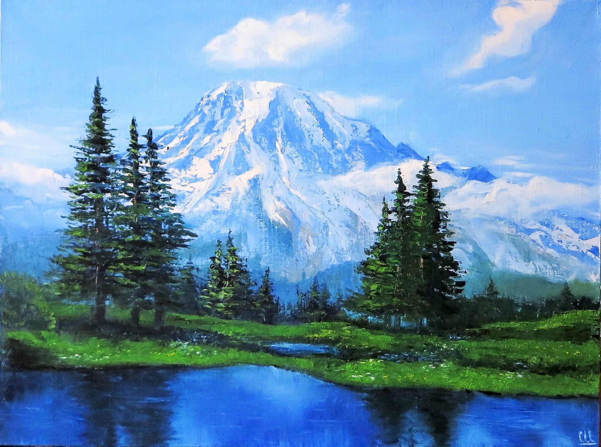 Рисованные картинки природы. Картина горы. Горный пейзаж живопись. Пейзаж маслом. Картина маслом горы.