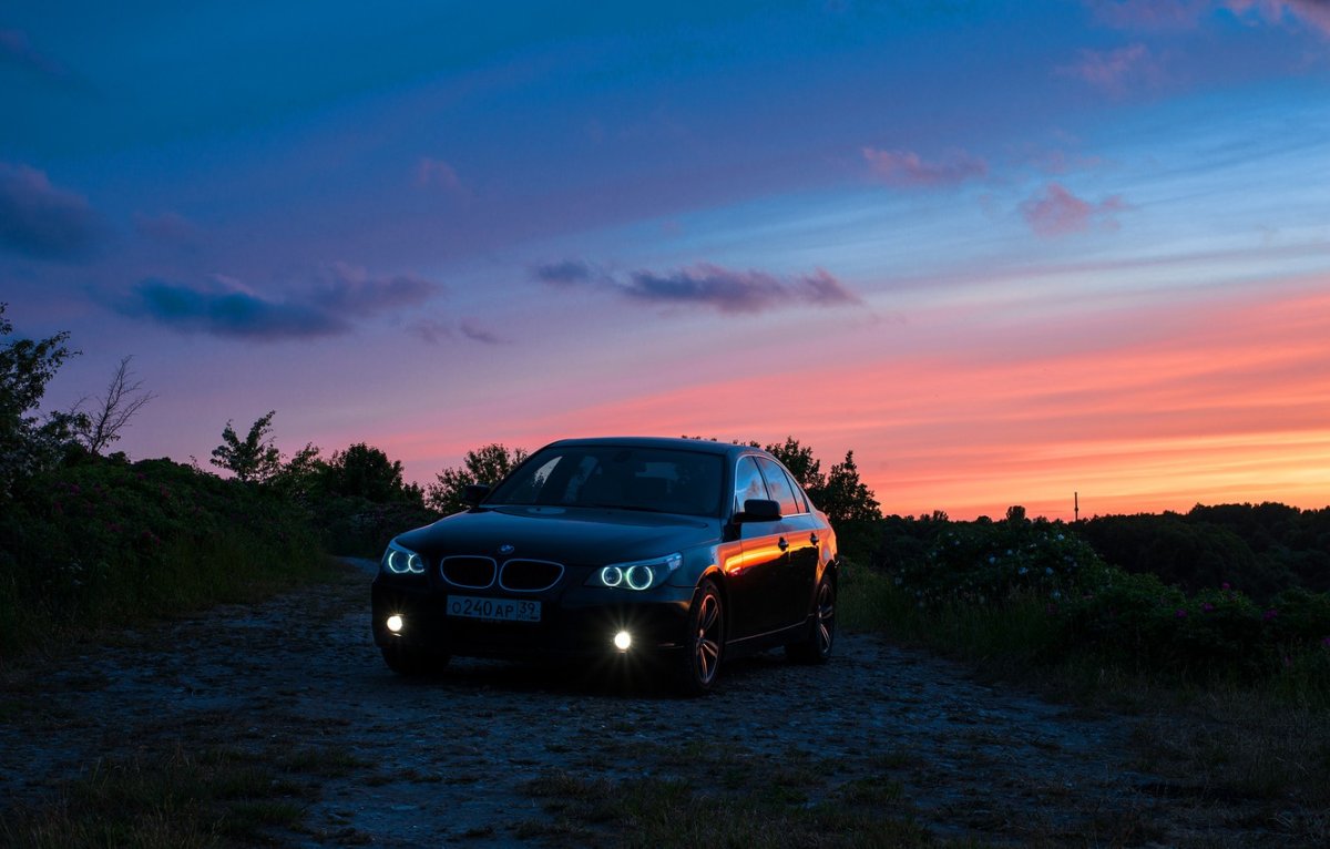 BMW m5 e60 закат