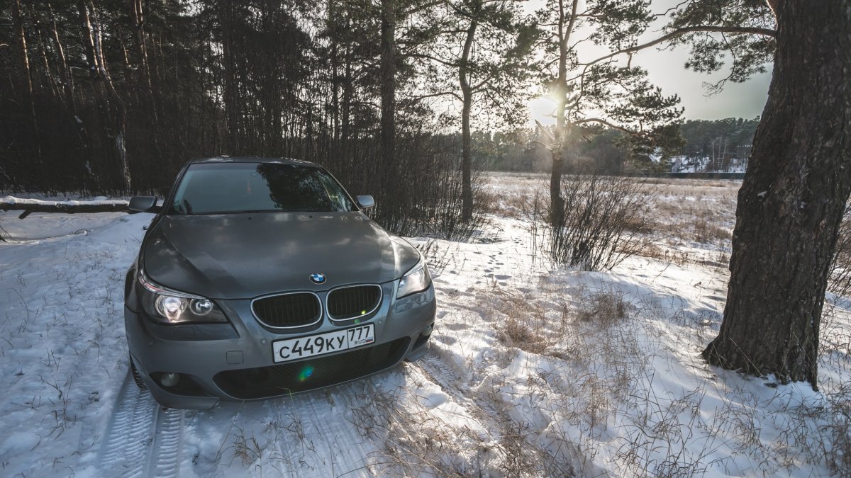 BMW e60 зима