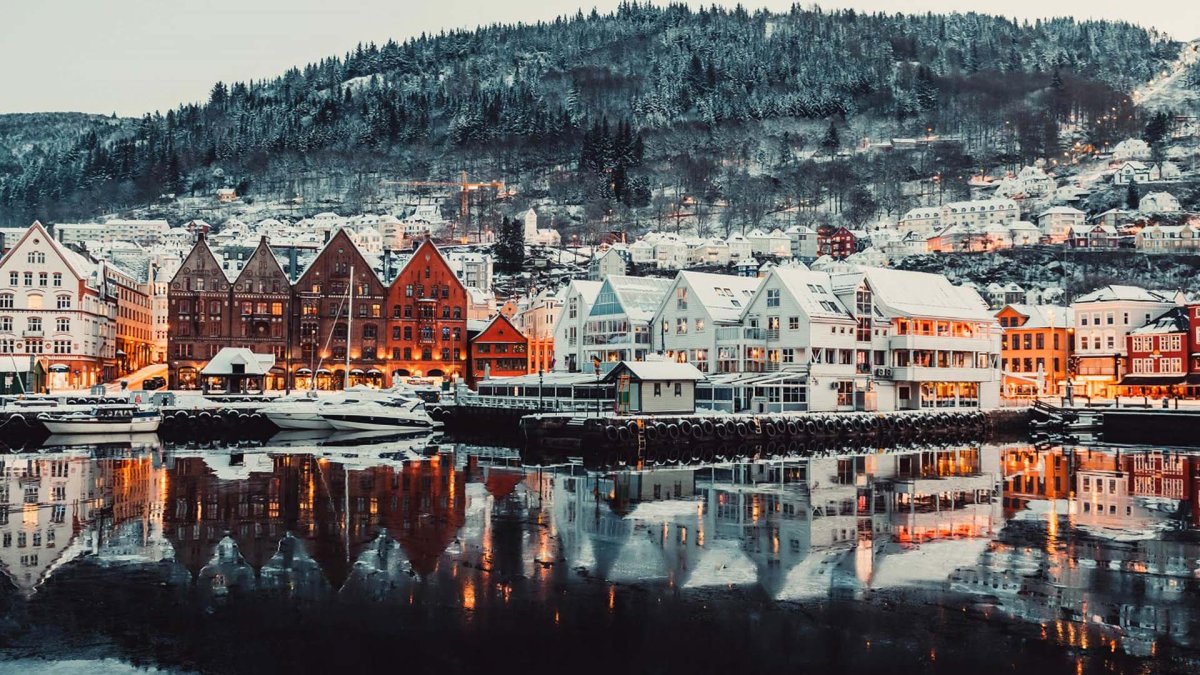 Норвегия Осло зимой