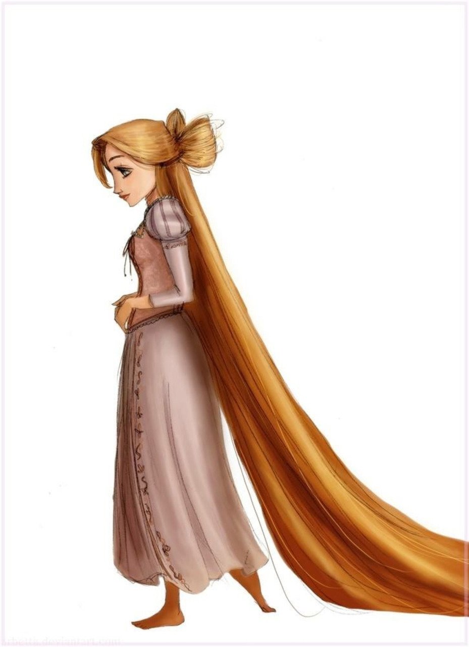 Принцесса с длинными волосами