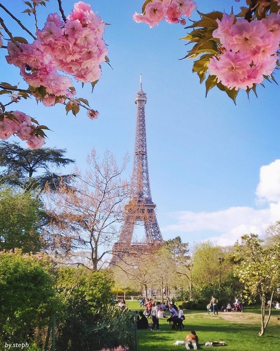 Пейзажи Парижа эльфовой башни