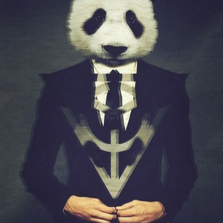 Человек в маске панды