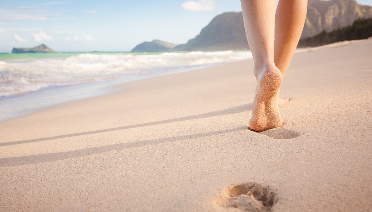 Женские ноги на песке