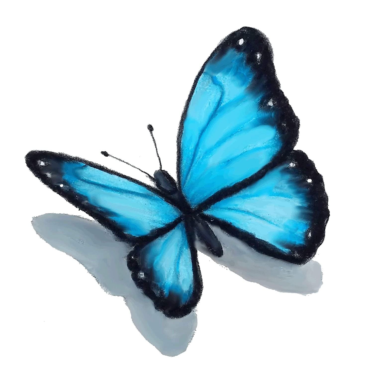 Голубая бабочка стикер