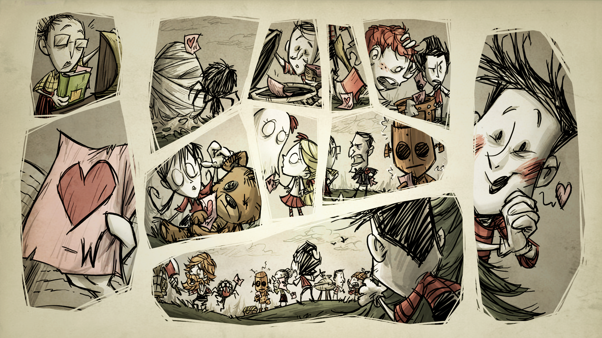 Don't Starve Веббер комикс. Don't Starve together комиксы. Don't Starve together Wes арт. Донт старв комиксы.