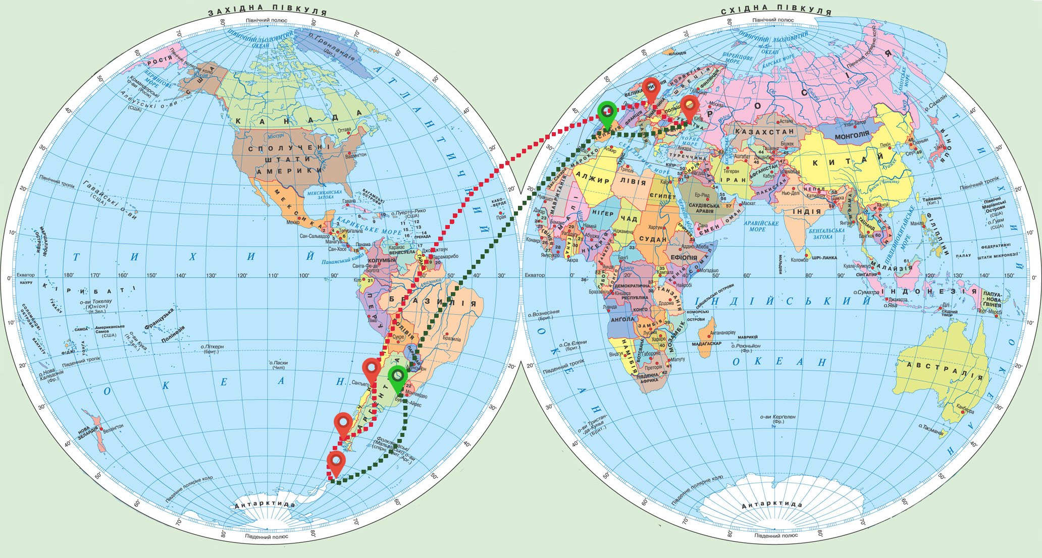 Материки в северном и восточном полушарии. Карта полушарий земли. Физическая карта полушарий. Карта земных полушарий. Карта Западного полушария земли.