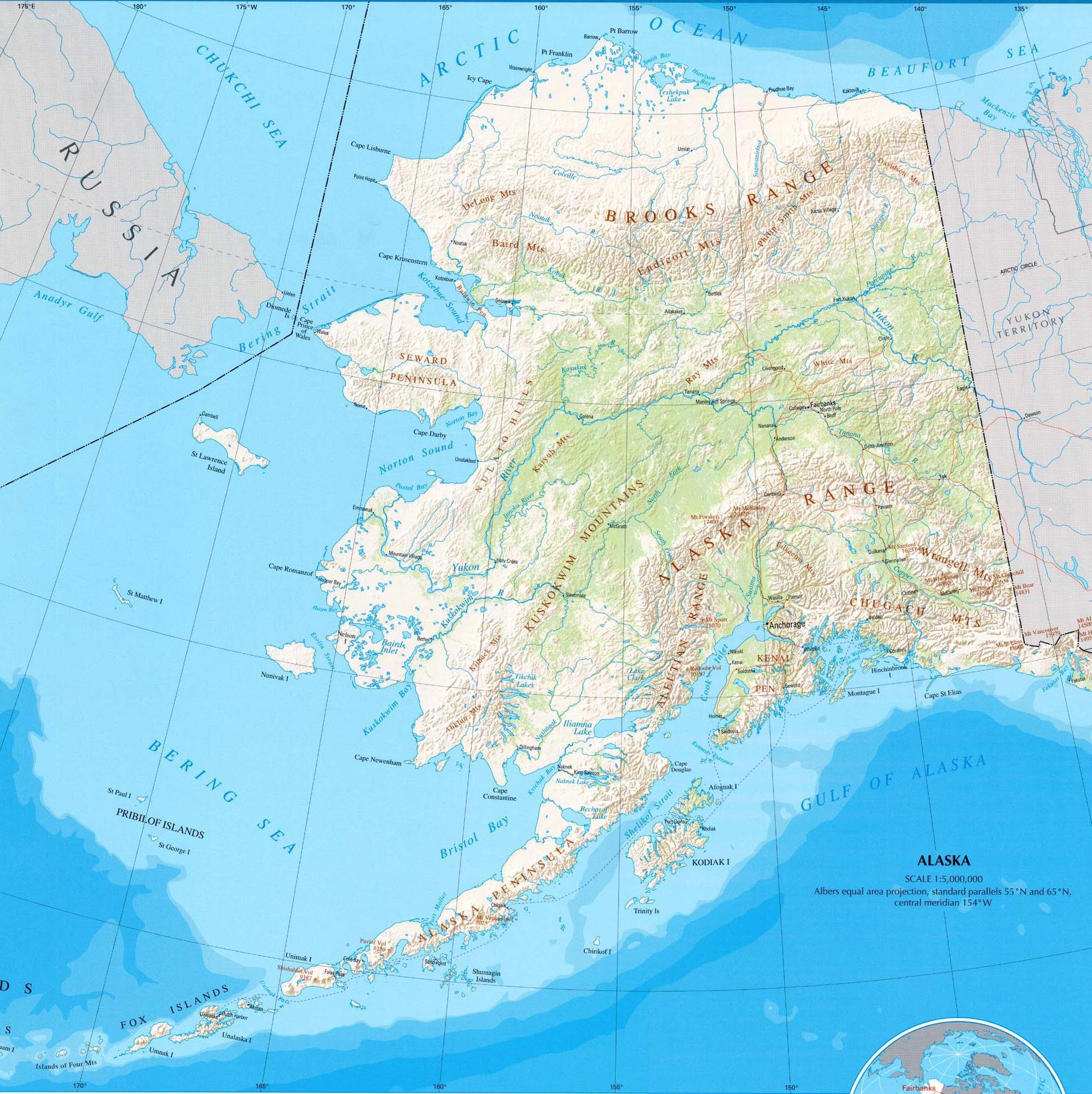Северная америка полуостров аляска. Полуостров Аляска. Физ карта Аляски. Географическая карта Аляски. Физическая карта Аляски.