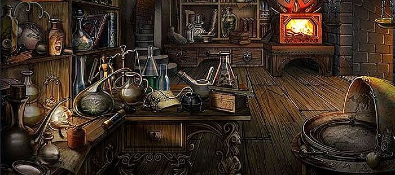 Средневековая алхимическая лаборатория арт