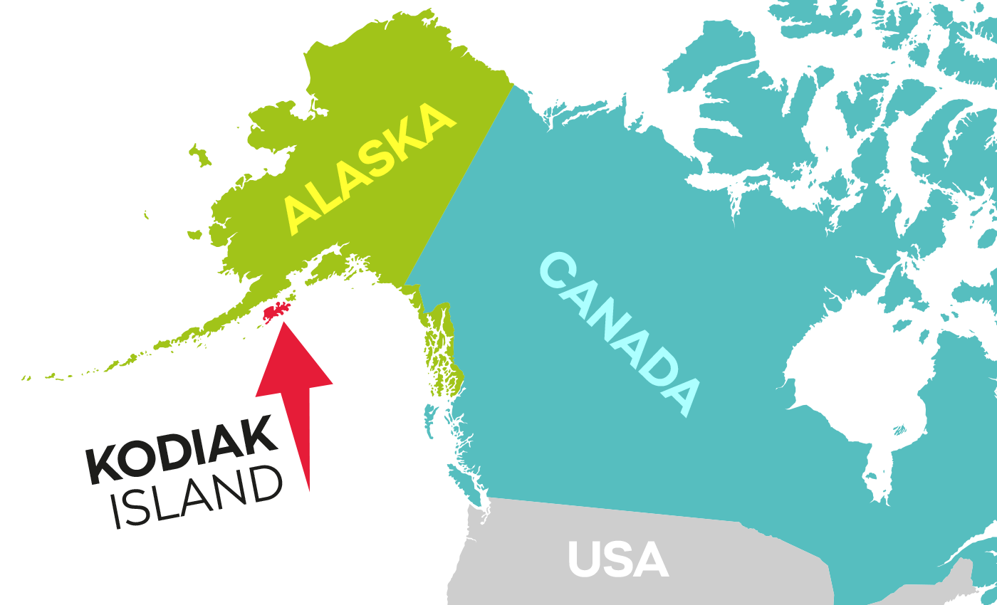 Северная америка залив аляска. Остров Кадьяк на карте Северной Америки. Остров Кодиак на карте. Остров Кадьяк на Северной Америки.