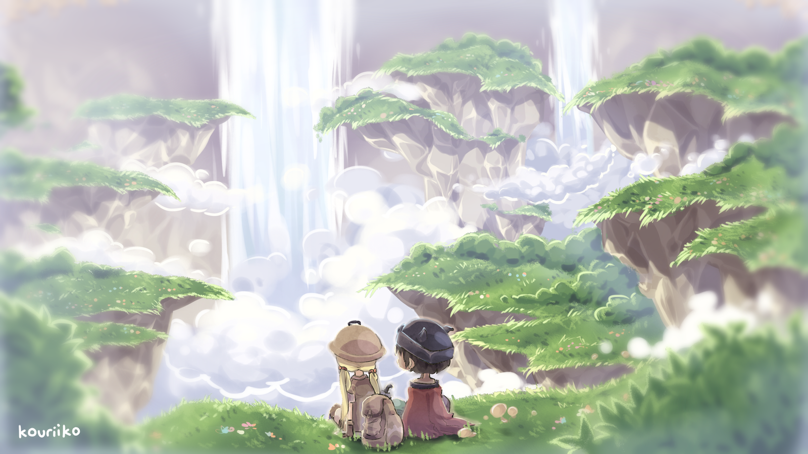Made in Abyss 1 слой. Made in Abyss арт. Made in Abyss Рико и рег. Made in Abyss бездна.