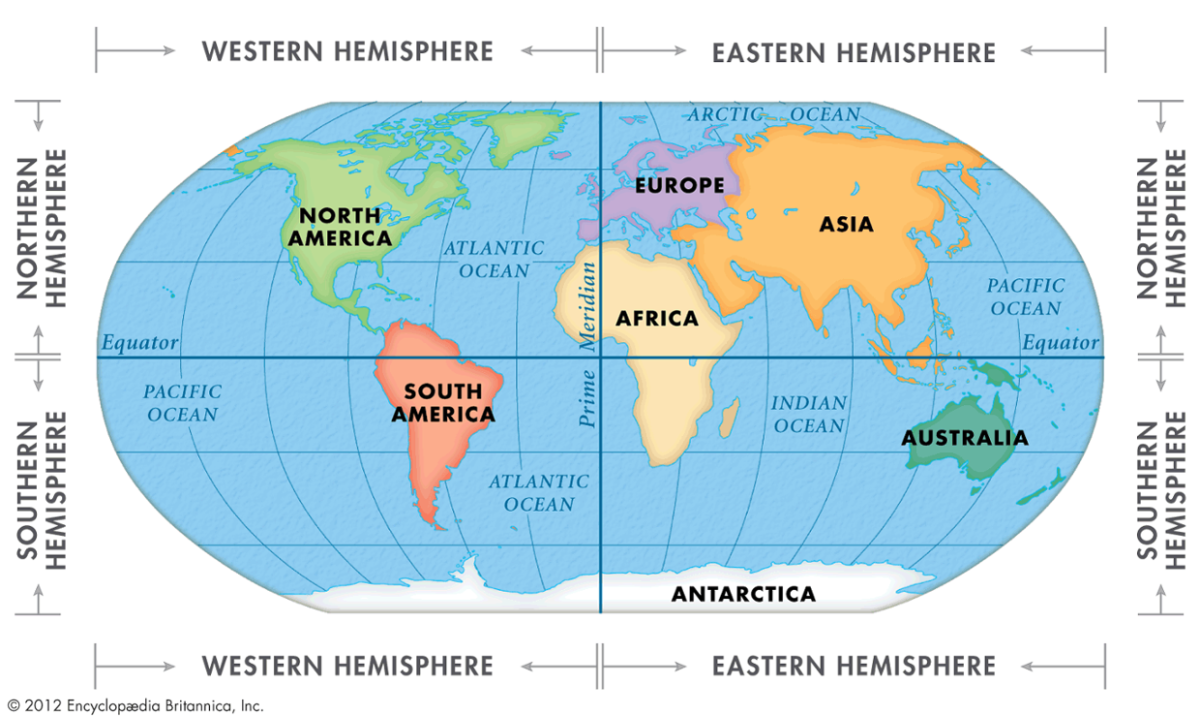 Какие океаны есть 4 океана. Континенты земли.