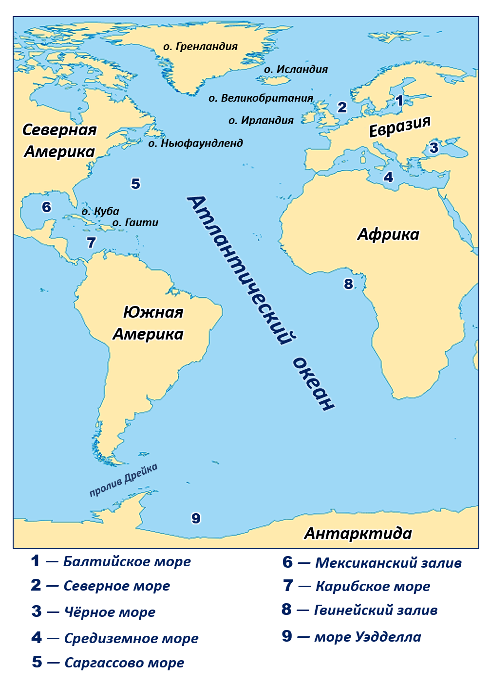 Перечислите моря атлантического. Атлантический океан на карте. Атлантический океан на карте мира. Острова Атлантического океана на карте. Северная часть Атлантического океана на карте.