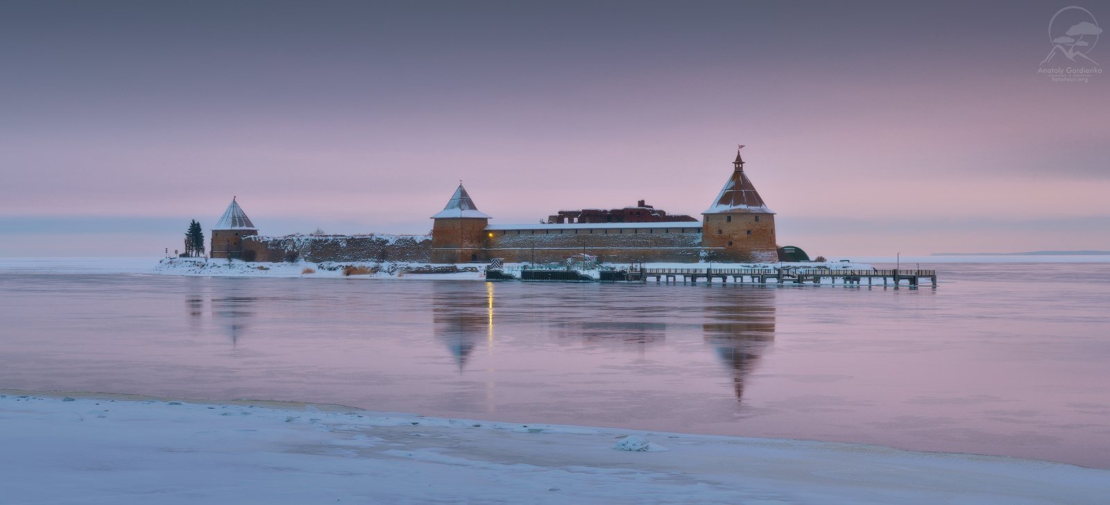 Крепость орешек Шлиссельбургская крепость зимой