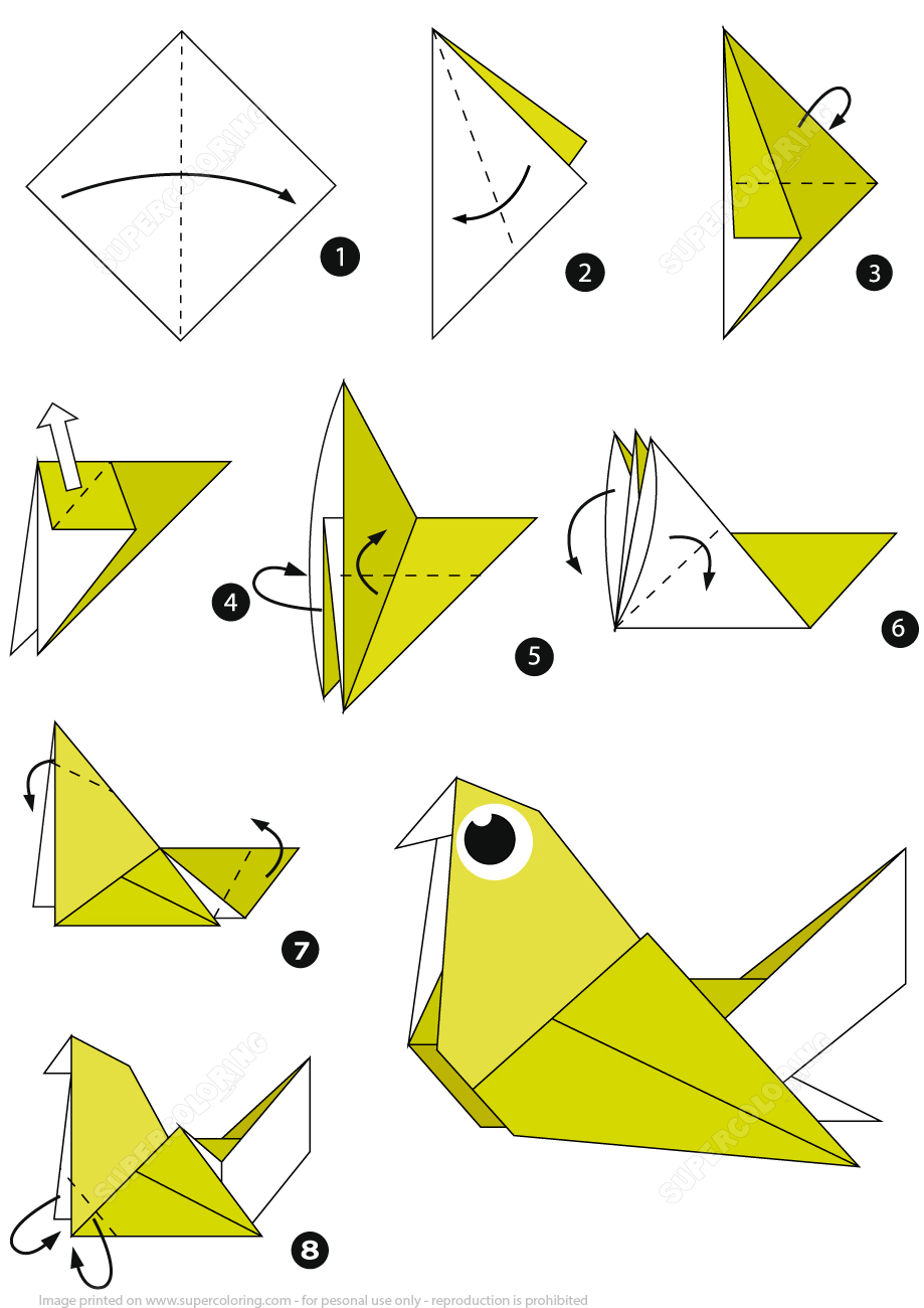 Птички из бумаги пошагово. Как сделать птичку из бумаги пошагово. Оригами птичка из бумаги пошаговой простой. Птица оригами простая схема для детей. Оригами пошагово для начинающих птица.