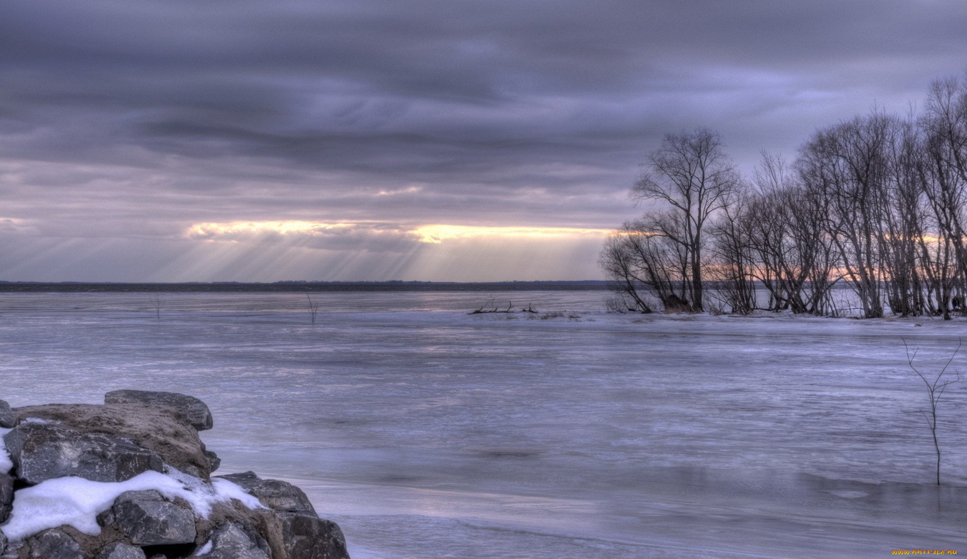 Гдов Чудское озеро зимой