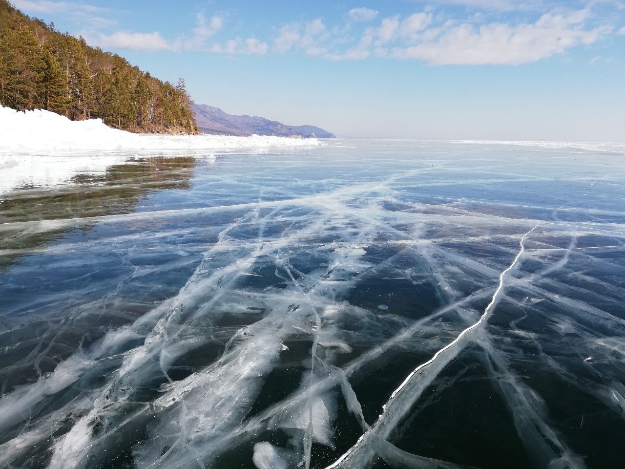 Байкал Листвянка лед