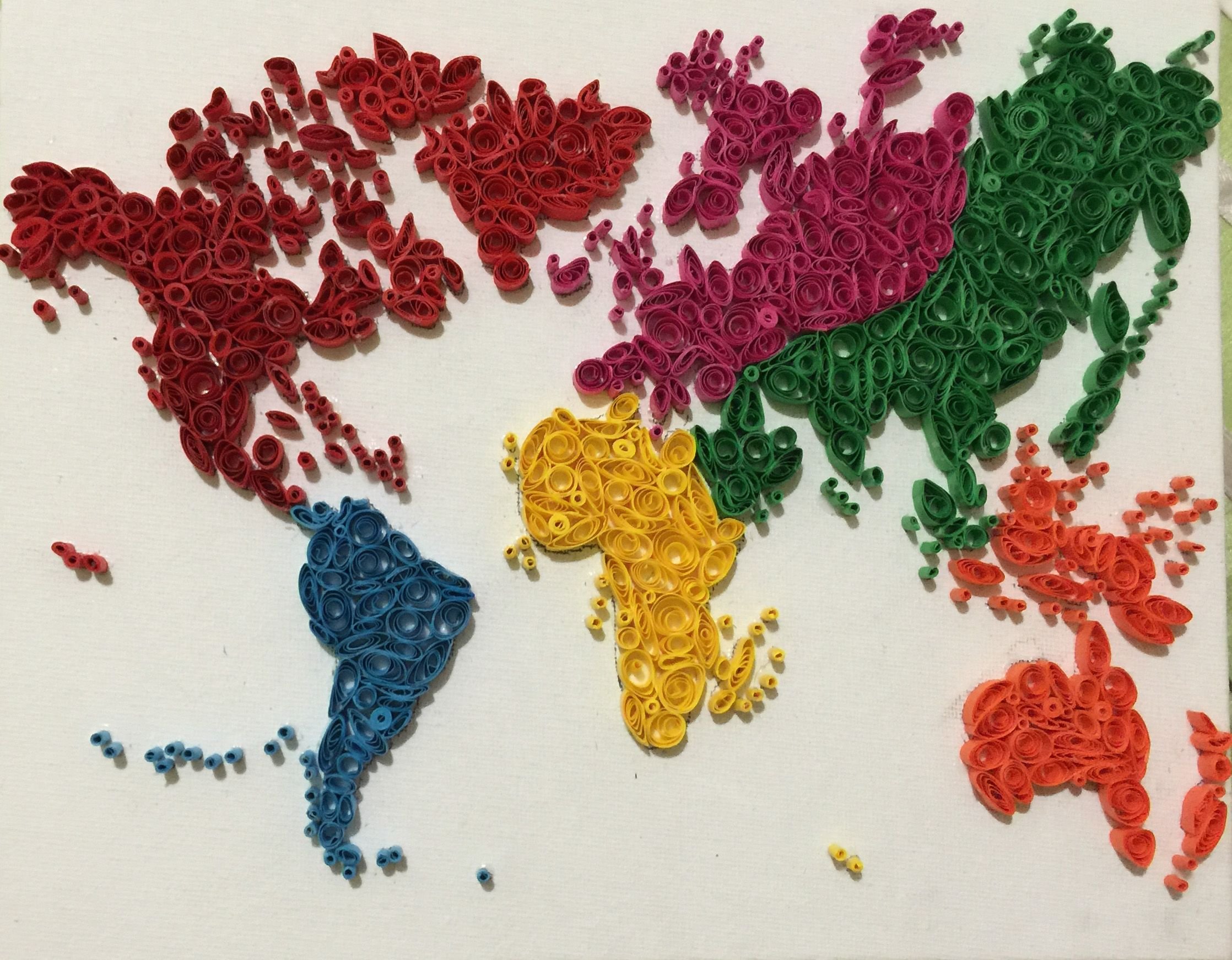 Аппликация карта мира