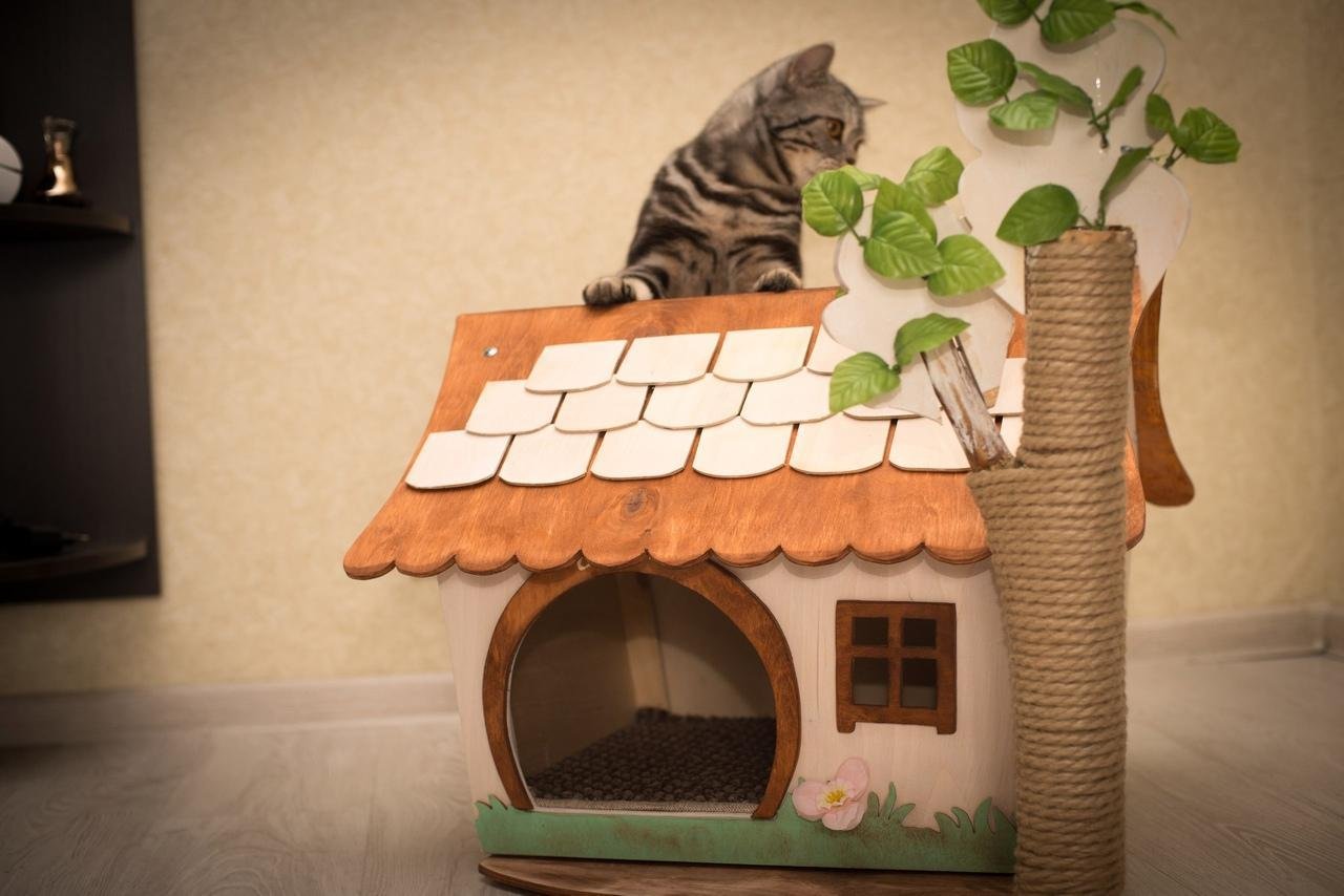 Кошкин дом поделка в детский котята
