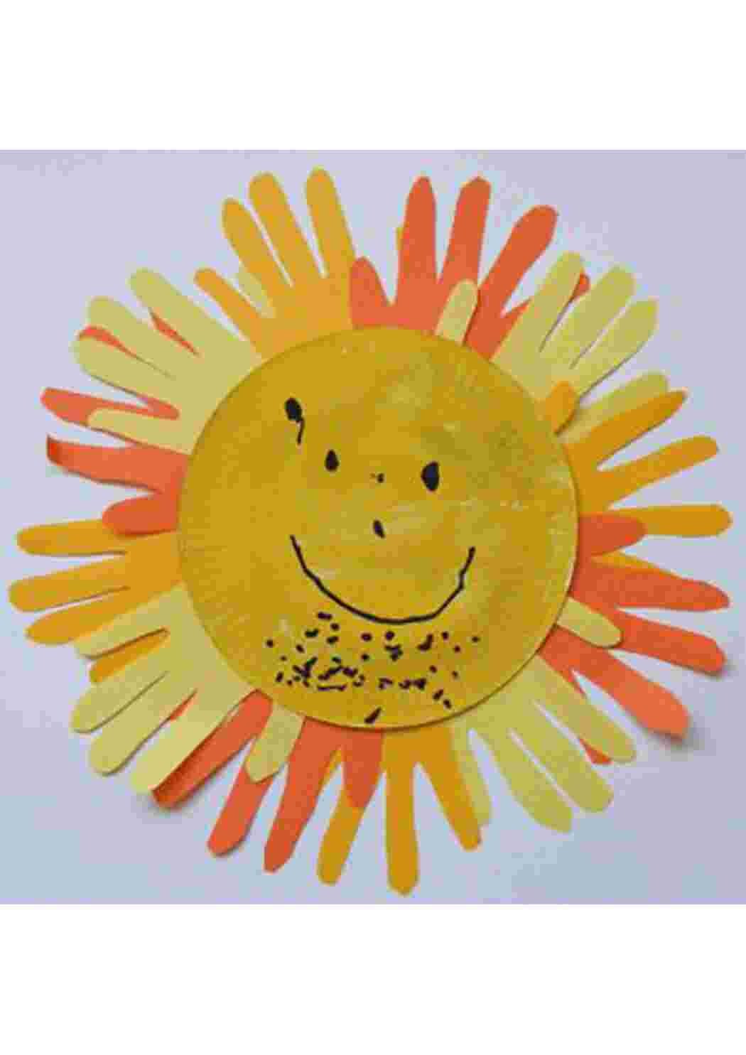 Солнышко аппликация для детей