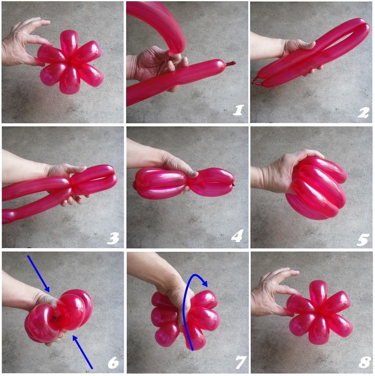Как сделать фигурку из шарика колбаски схема